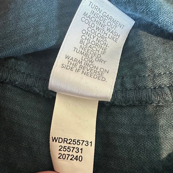 J. Jill Corduroy Shirt Dress 3/4 Sleeve Peacock Green M - Picture 9 of 11